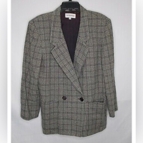 Breckenridge Vintage Oversized
Checked Blazer doble breast‎  plaids Wool … - Picture 2 of 13